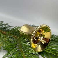 Inge-Glas Christbaumanhänger Glocke 6,5 cm inkagold glanz