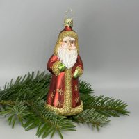 Inge-Glas Christbaumanhänger Weihnachtsmann Froh und munter, 13 cm, bunt