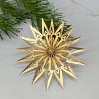 DWM Weihnachtsstern Design B Klassik gold 8 cm