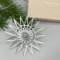 DWM Weihnachtsstern Design C Klassik silber 8 cm