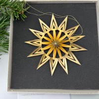 DWM Weihnachtsstern Design B modern gold 12 cm