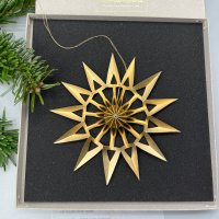 DWM Weihnachtsstern Design C modern gold 12 cm