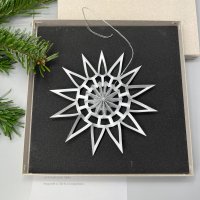 DWM Weihnachtsstern Design A modern Silber 12 cm