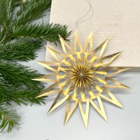 DWM Weihnachtsstern Design B modern gold 16 cm