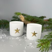 Räder Design Teelicht 2-er Set Sternenlichtlein gold 4,5 cm