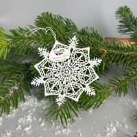 VOGEL Stickerei - Fensteranhänger Schneestern,...