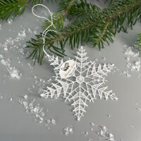 VOGEL Stickerei - Fensteranhänger Schneeflocke,...
