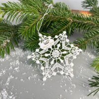 VOGEL Stickerei - Fensteranhänger Kristallstern,...