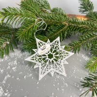 VOGEL Stickerei - Fensteranhänger Winterflocke,...