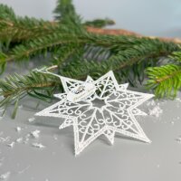 VOGEL Stickerei - Fensteranhänger Winterflocke,...