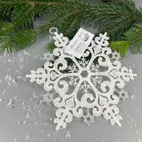 VOGEL Stickerei - Fensteranhänger Schneestern...
