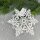 VOGEL Stickerei - Fensteranhänger Schneestern silber, Plauener Spitze, 15 cm