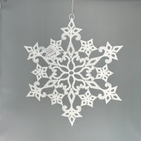 VOGEL Stickerei - Fensteranhänger Schneekristall 1,...