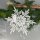 VOGEL Stickerei - Fensteranhänger Schneekristall 3, Plauener Spitze, weiss, 23 cm