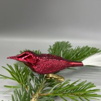 Inge-Glas Vogel dunkelrot glanz