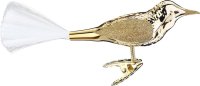 Inge-Glas Vogel brokat gold glanz