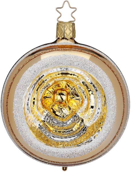 Inge-Glas Kugel 8 cm Ornament Reflex gold