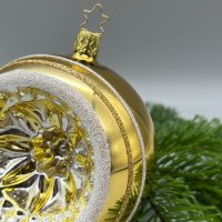 Inge-Glas Kugel 8 cm Ornament Reflex gold