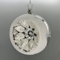 Inge-Glas Kugel 10 cm Ornament Reflex silber