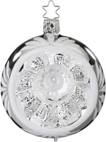 Inge-Glas Kugel 8 cm Ornament Reflex silber