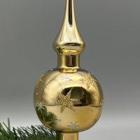 Inge-Glas Spitze 30 cm Sternenhimmel gold glanz