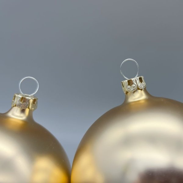 Thüringer Glas Kugeln gold 3er - Box Weihnachten Festliche